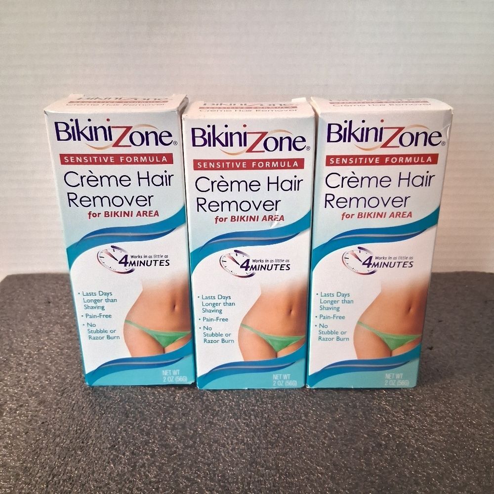 Bikini Zone Crème Hair Remover for Women Sensitive Skin 3 Pack